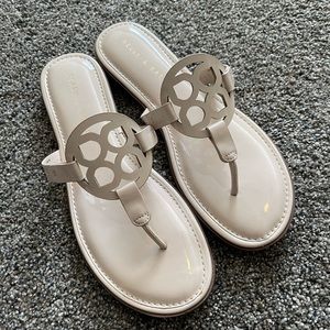 EUC Patent Sandals
